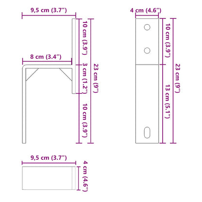 Staffe Bypass Porta Fienile 5 pz Guide Piatte Acciaio Carbonio | homemem39