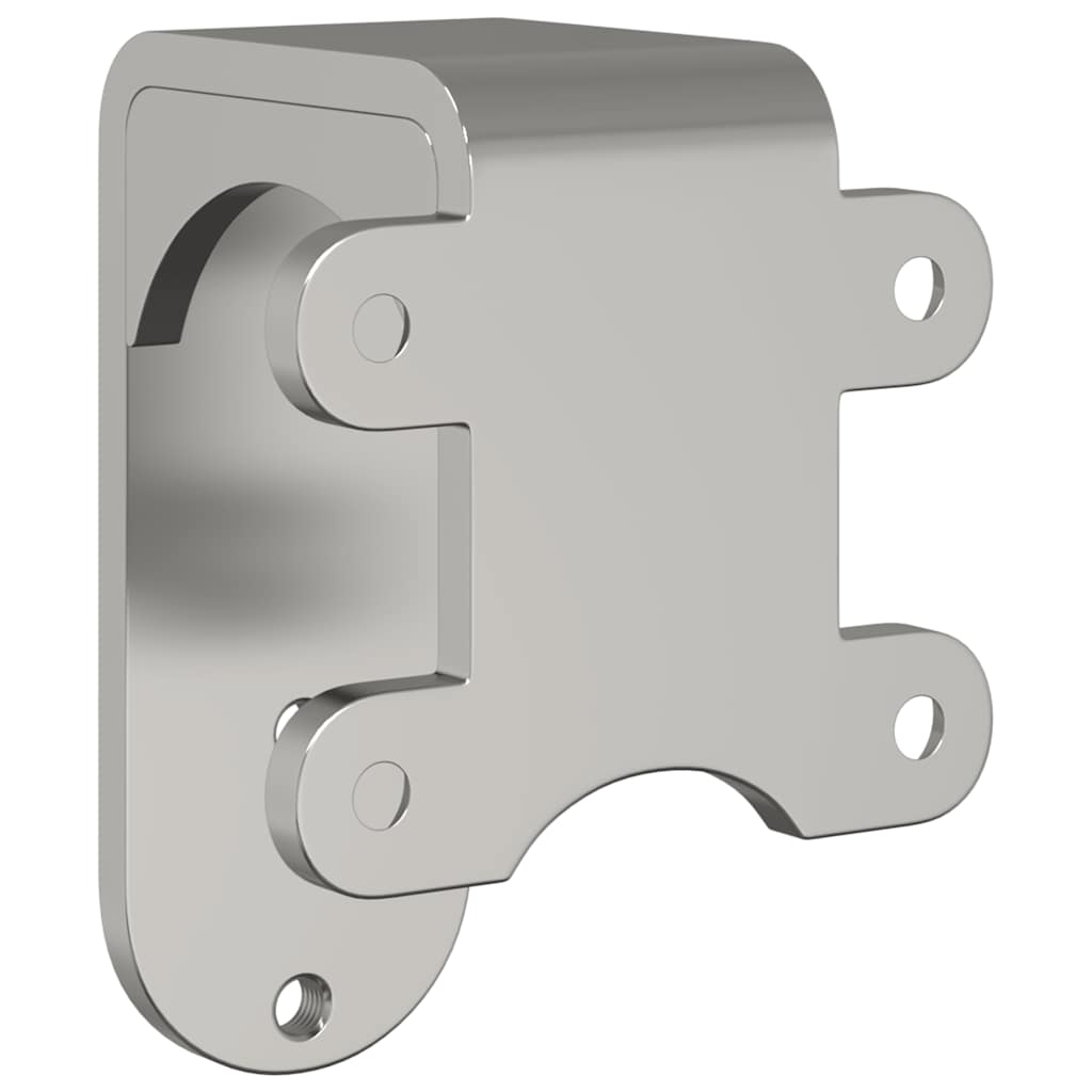 Staffe Bypass Porta della Fienile 4 pz Guide Tonde Acciaio Inox | homemem39