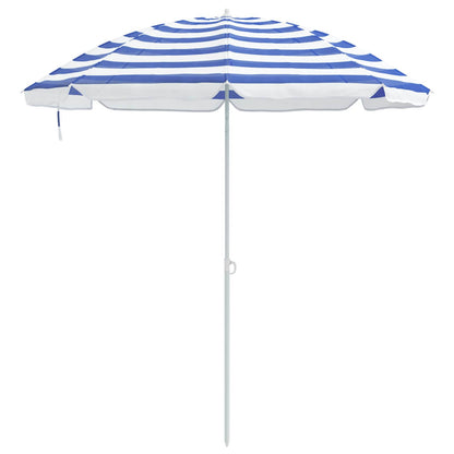 Ombrello da giardino 240 cm Poliestere 170T Blu e Bianco