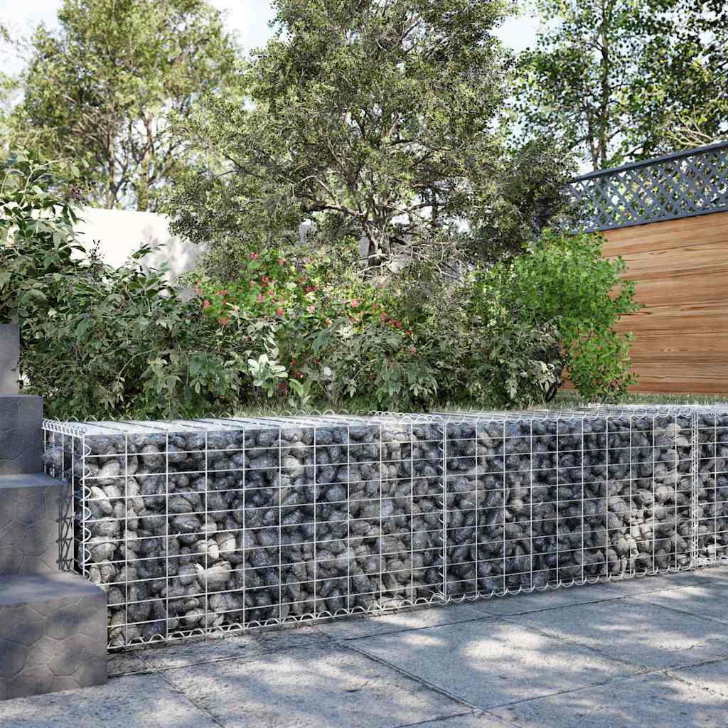 Cesto Gabbione con Copertura 200x50x50 cm Ferro Zincato | homemem39