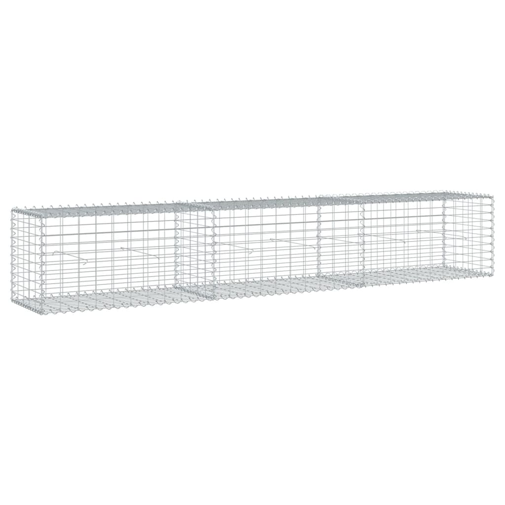 Cesto Gabbione con Copertura 300x50x50 cm Ferro Zincato | homemem39