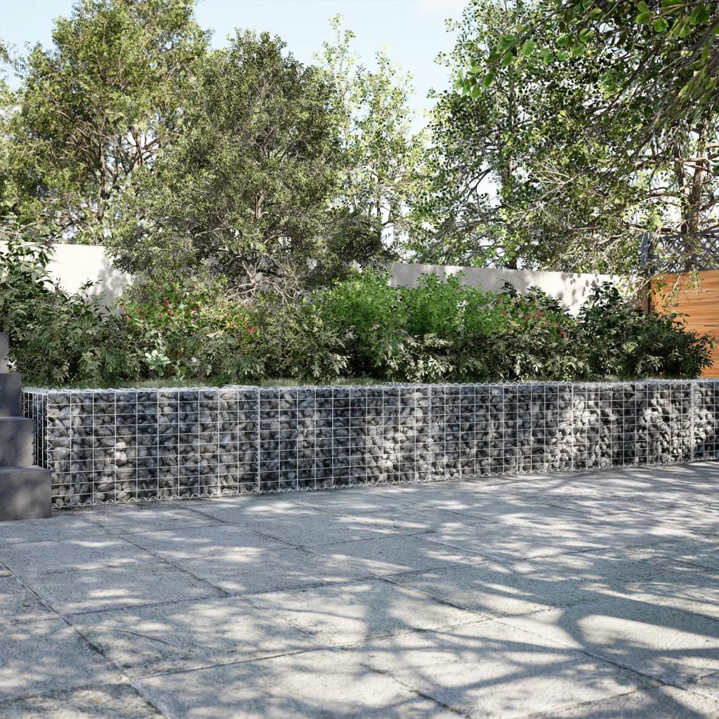 Cesto Gabbione con Copertura 400x50x50 cm Ferro Zincato | homemem39