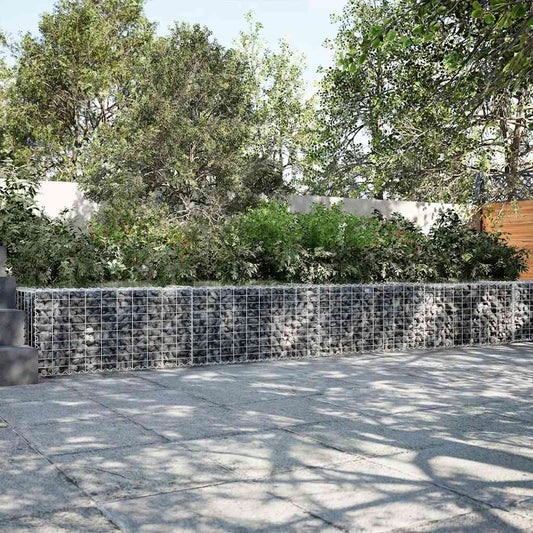 Cesto Gabbione con Copertura 700x50x50 cm in Ferro Zincato - homemem39