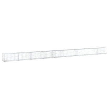 Cesto Gabbione con Copertura 900x50x50 cm in Ferro Zincato - homemem39