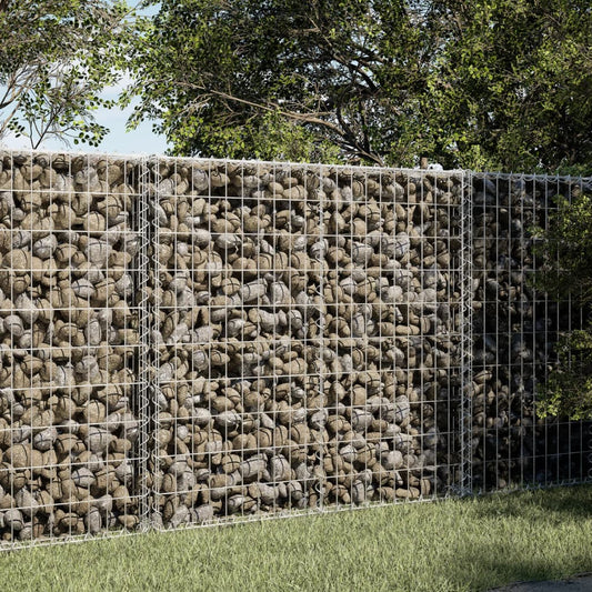 Cesto Gabbione con Copertura 100x50x100 cm in Ferro Zincato | homemem39