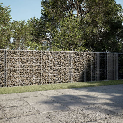 Cesto Gabbione con Copertura 1200x50x100 cm in Ferro Zincato | homemem39