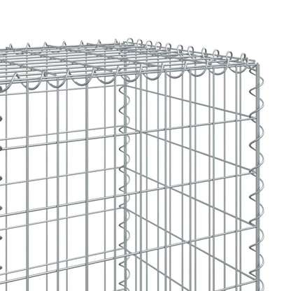 Cesto Gabbione con Copertura 100x50x150 cm in Ferro Zincato | homemem39