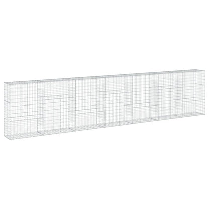 Cesto Gabbione con Copertura 700x50x150 cm in Ferro Zincato - homemem39