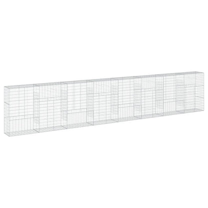 Cesto Gabbione con Copertura 800x50x150 cm in Ferro Zincato | homemem39