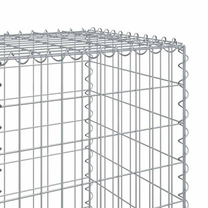 Cesto Gabbione con Copertura 1200x50x150 cm in Ferro Zincato | homemem39