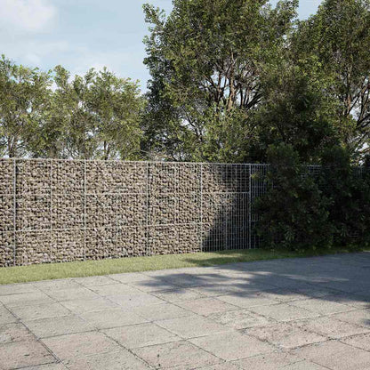 Cesto Gabbione con Copertura 1200x50x150 cm in Ferro Zincato | homemem39