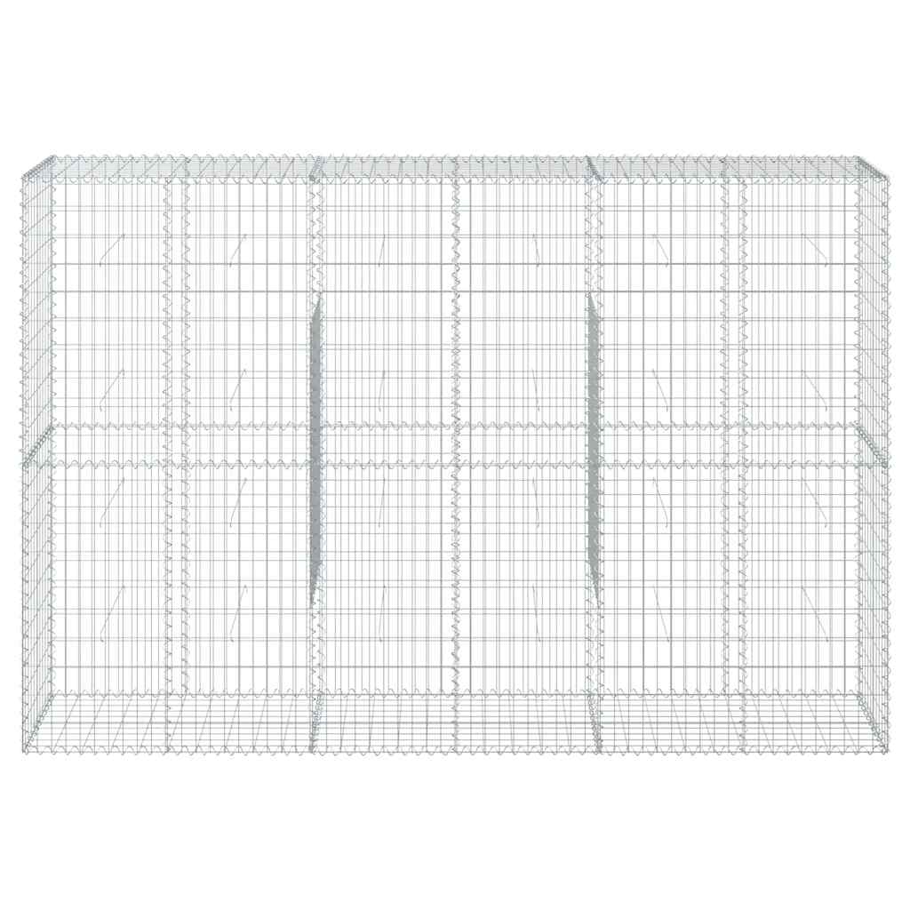 Cesto Gabbione con Copertura 300x50x200 cm in Ferro Zincato | homemem39