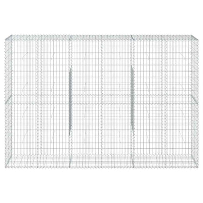Cesto Gabbione con Copertura 300x50x200 cm in Ferro Zincato | homemem39