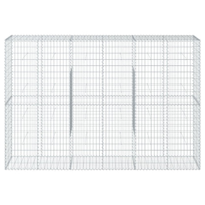 Cesto Gabbione con Copertura 300x50x200 cm in Ferro Zincato - homemem39