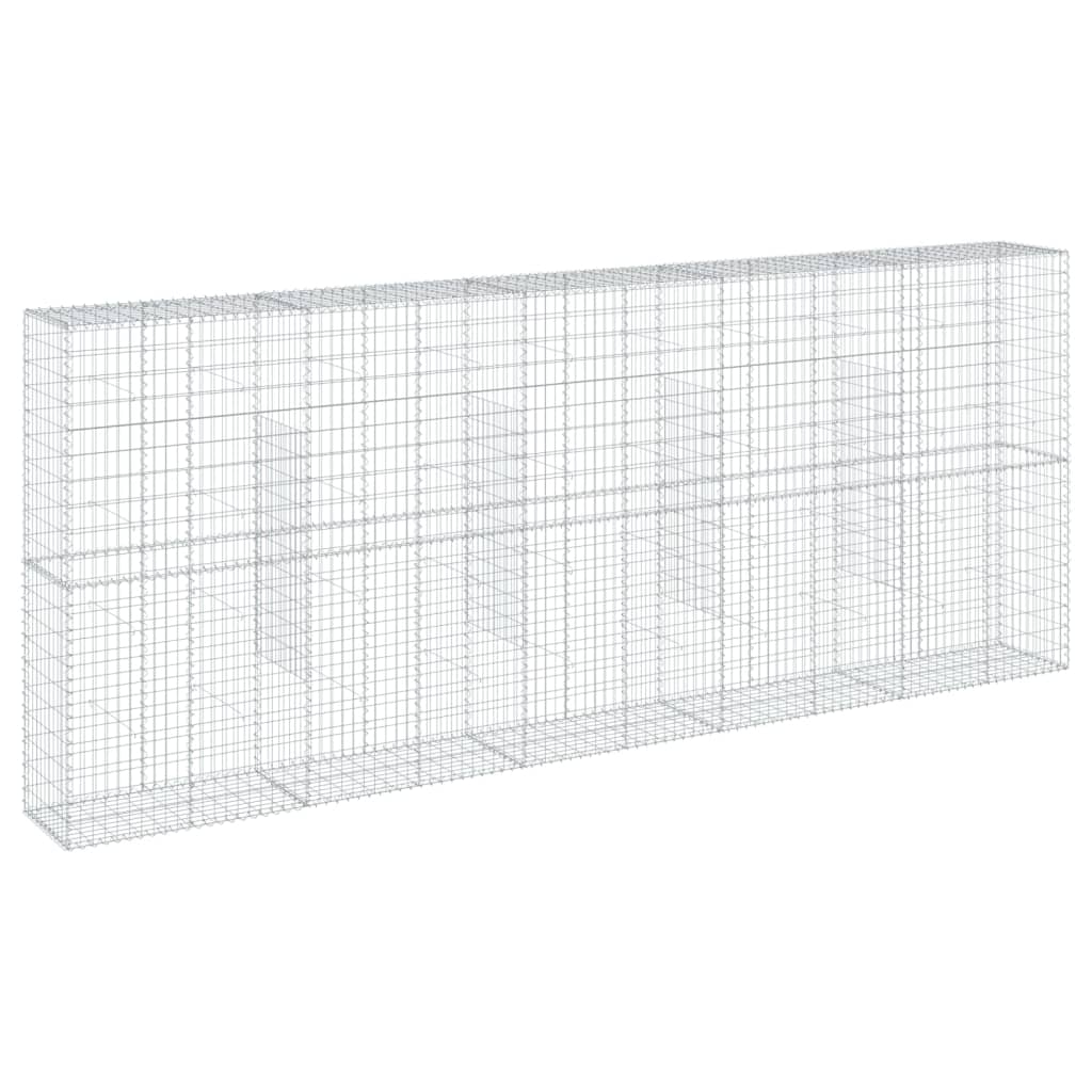 Cesto Gabbione con Copertura 500x50x200 cm in Ferro Zincato | homemem39