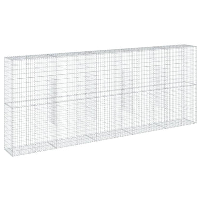 Cesto Gabbione con Copertura 500x50x200 cm in Ferro Zincato | homemem39