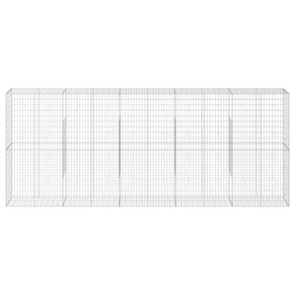 Cesto Gabbione con Copertura 500x50x200 cm in Ferro Zincato | homemem39