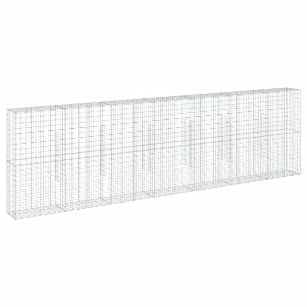 Cesto Gabbione con Copertura 700x50x200 cm Ferro Zincato | homemem39
