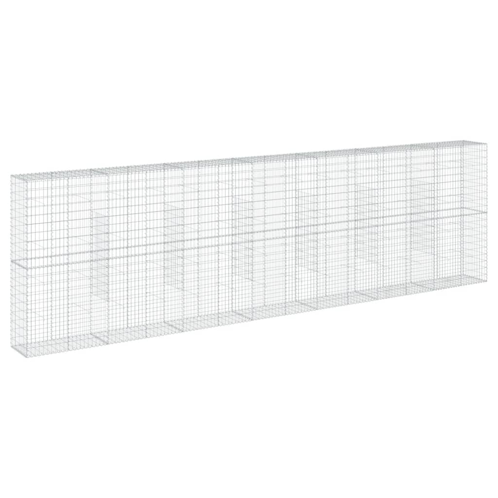 Cesto Gabbione con Copertura 700x50x200 cm Ferro Zincato | homemem39