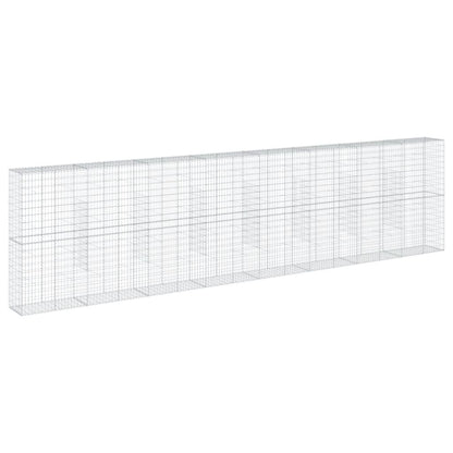 Cesto Gabbione con Copertura 800x50x200 cm Ferro Zincato | homemem39