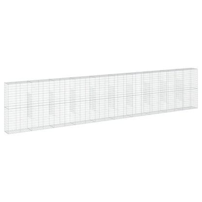 Cesto Gabbione con Copertura 1000x50x200 cm Ferro Zincato | homemem39