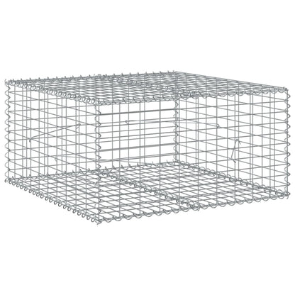 Cesto Gabbione con Copertura 100x100x50 cm Ferro Zincato | homemem39