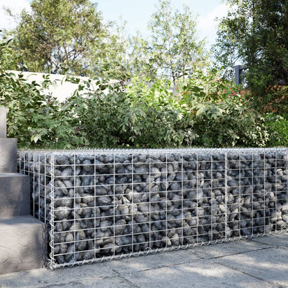 Cesto Gabbione con Copertura 100x100x50 cm Ferro Zincato | homemem39