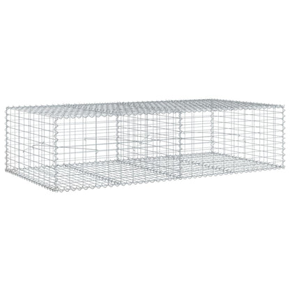 Cesto Gabbione con Copertura 200x100x50 cm Ferro Zincato | homemem39