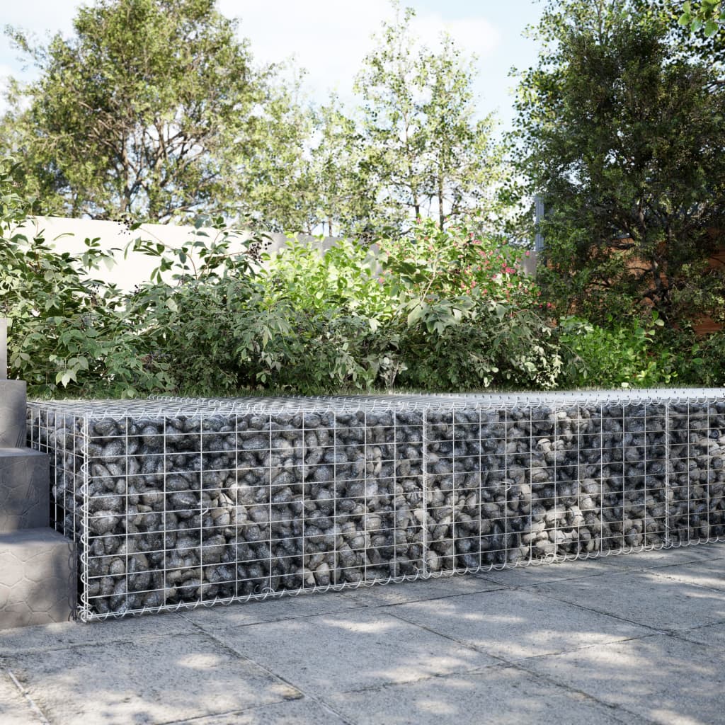 Cesto Gabbione con Copertura 200x100x50 cm Ferro Zincato | homemem39