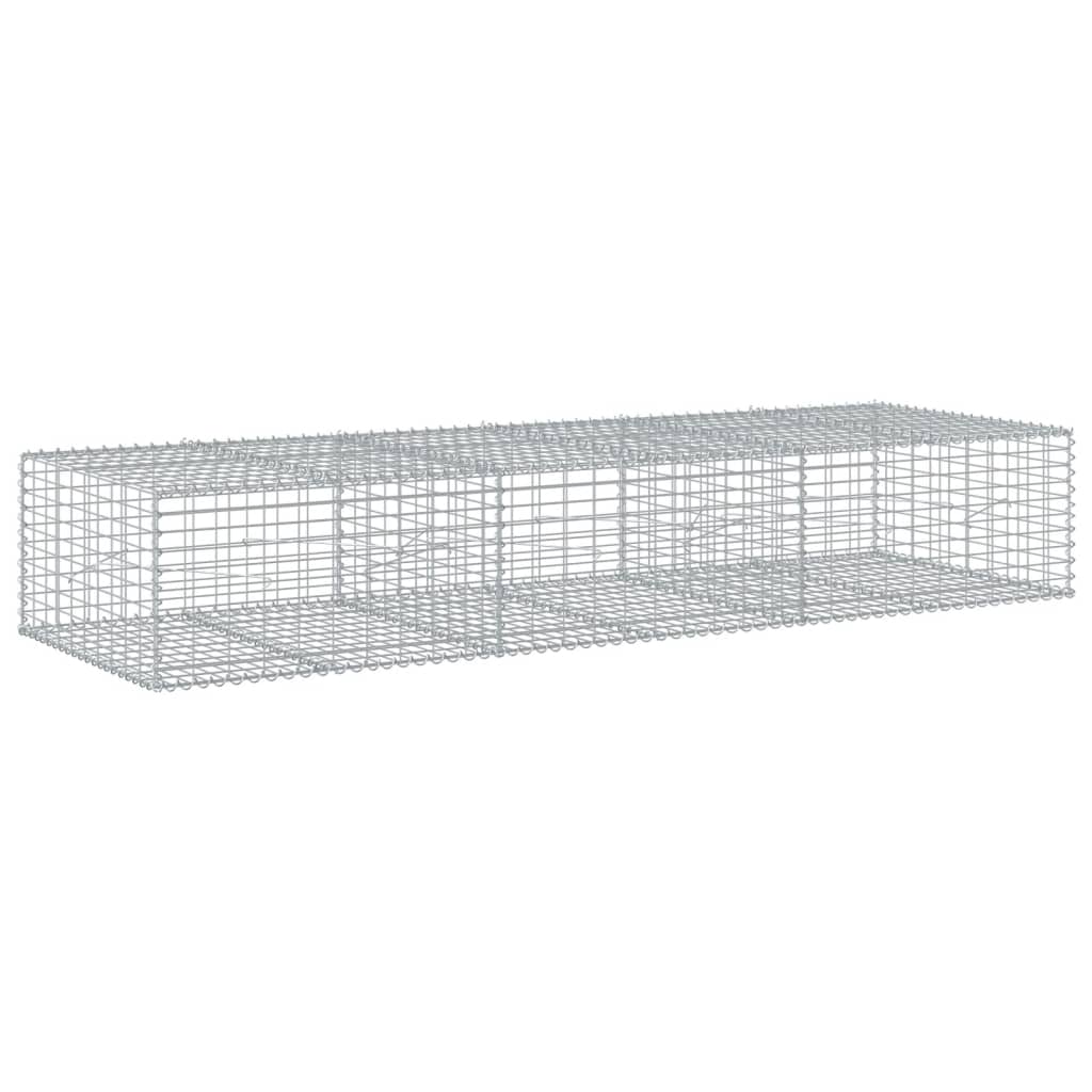 Cesto Gabbione con Copertura 300x100x50 cm in Ferro Zincato | homemem39