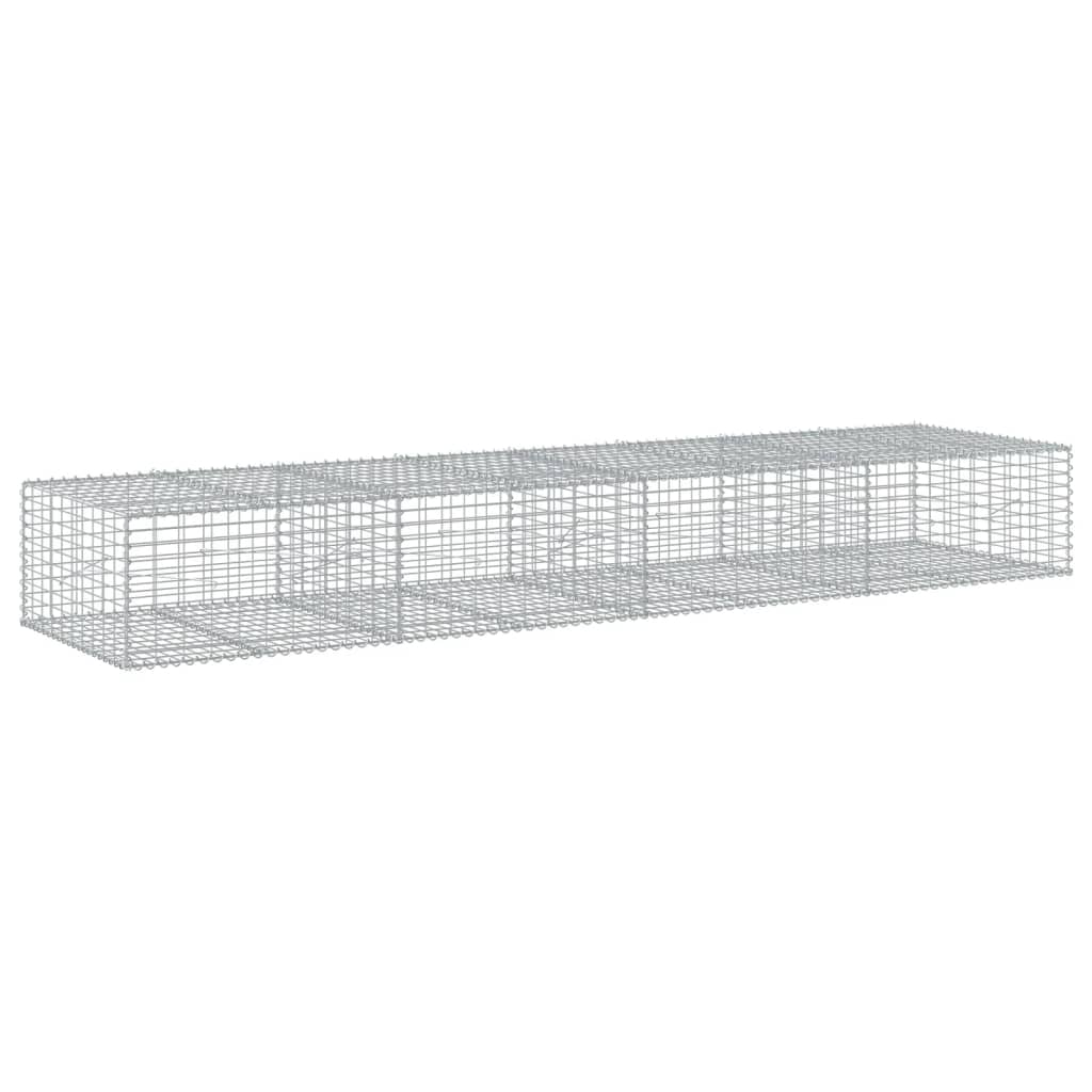 Cesto Gabbione con Copertura 400x100x50 cm Ferro Zincato | homemem39