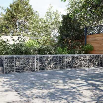 Cesto Gabbione con Copertura 400x100x50 cm Ferro Zincato | homemem39