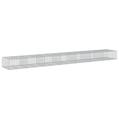 Cesto Gabbione con Copertura 700x100x50 cm Ferro Zincato | homemem39