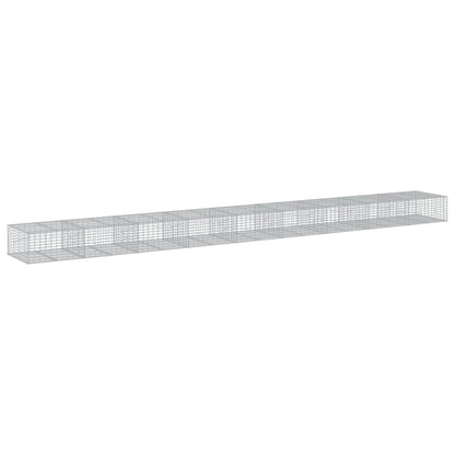 Cesto Gabbione con Copertura 900x100x50 cm in Ferro Zincato | homemem39