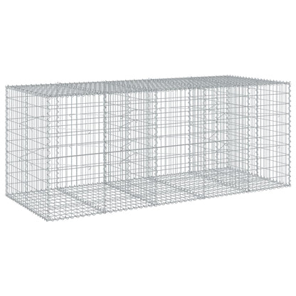 Cesto Gabbione con Copertura 250x100x100 cm in Ferro Zincato | homemem39