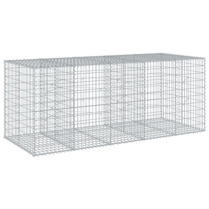 Cesto Gabbione con Copertura 250x100x100 cm in Ferro Zincato | homemem39