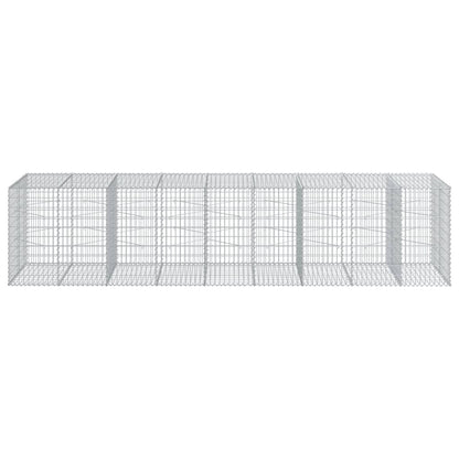 Cesto Gabbione con Copertura 450x100x100 cm in Ferro Zincato | homemem39