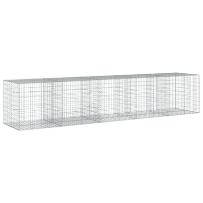 Cesto Gabbione con Copertura 500x100x100 cm in Ferro Zincato | homemem39