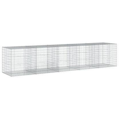 Cesto Gabbione con Copertura 500x100x100 cm in Ferro Zincato | homemem39