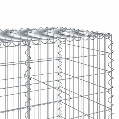 Cesto Gabbione con Copertura 650x100x100 cm in Ferro Zincato | homemem39