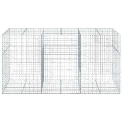 Cesto Gabbione con Copertura 300x100x150 cm in Ferro Zincato | homemem39