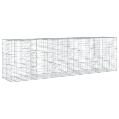 Cesto Gabbione con Copertura 500x100x150 cm in Ferro Zincato | homemem39