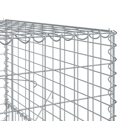 Cesto Gabbione con Copertura 500x100x150 cm in Ferro Zincato | homemem39
