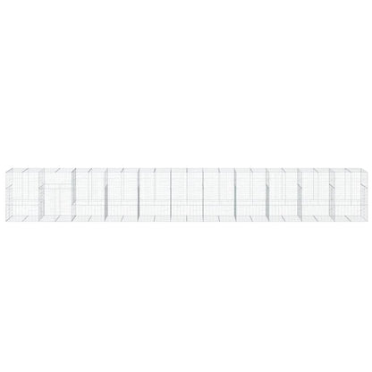 Cesto Gabbione con Copertura 1100x100x150 cm in Ferro Zincato | homemem39