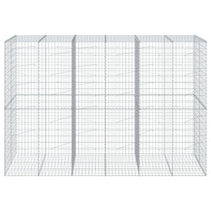Cesto Gabbione con Copertura 300x100x200 cm in Ferro Zincato