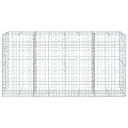 Cesto Gabbione con Copertura 400x100x200 cm in Ferro Zincato | homemem39