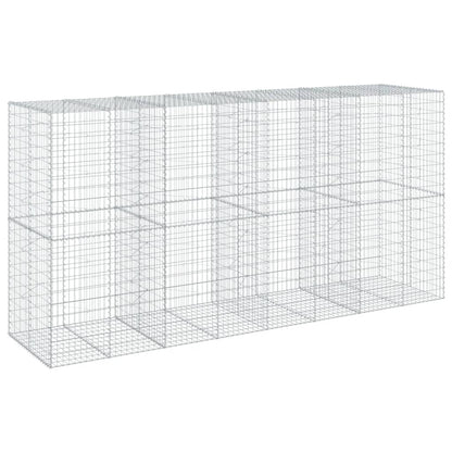 Cesto Gabbione con Copertura 400x100x200 cm in Ferro Zincato | homemem39