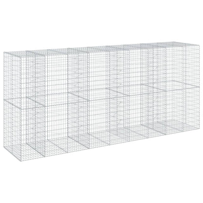 Cesto Gabbione con Copertura 450x100x200 cm in Ferro Zincato | homemem39