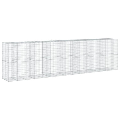 Cesto Gabbione con Copertura 750x100x200 cm in Ferro Zincato | homemem39