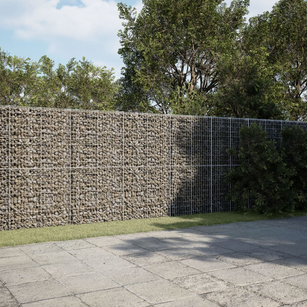 Cesto Gabbione con Copertura 900x100x200 cm in Ferro Zincato | homemem39